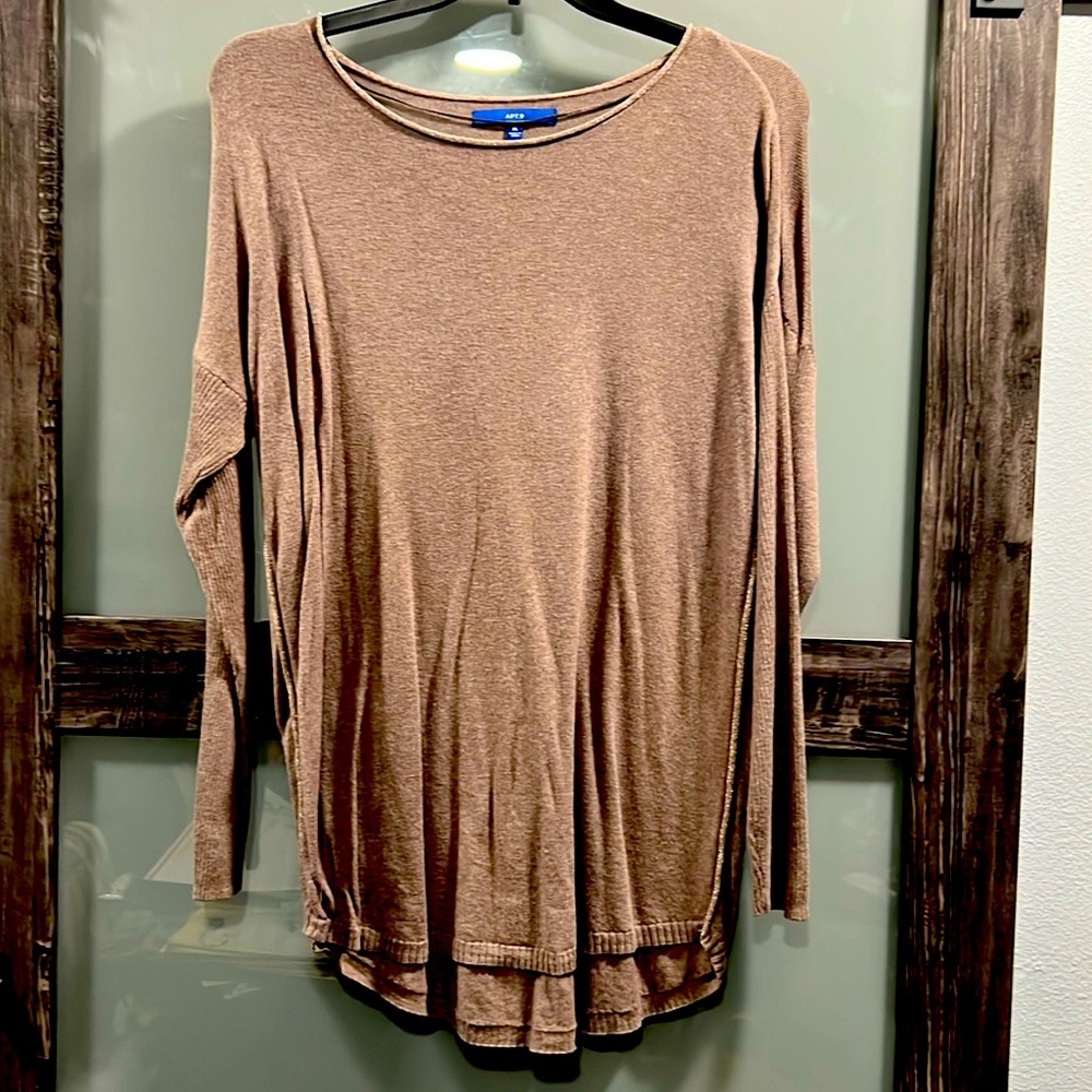 Apt 9 sweater with metallic around collar and trim. Size XL